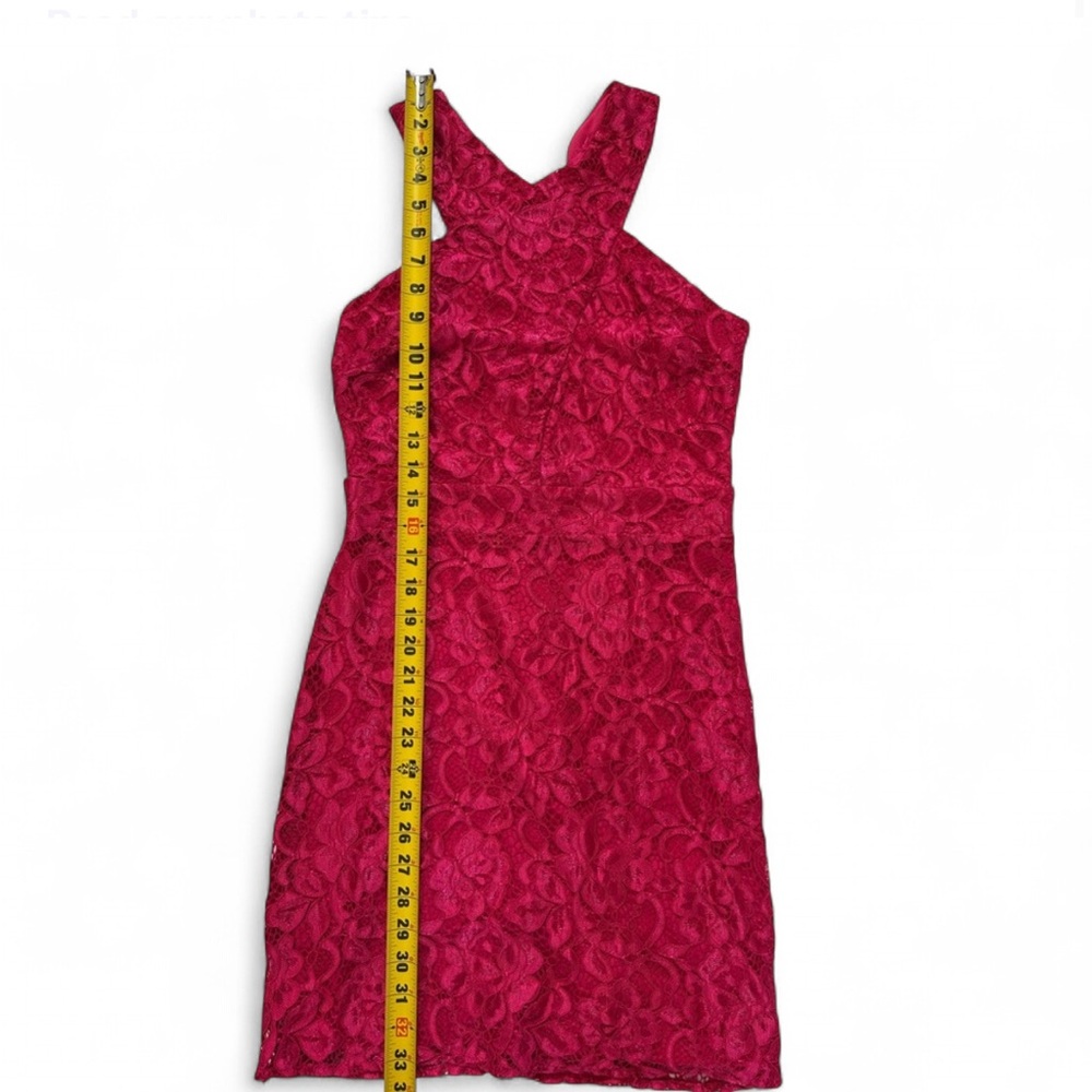 Sam Edelman Hot Pink Fuchsia lace bodycon dress - size 2 - Picture 7 of 7